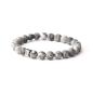 Preview: Armband mit 8 mm mattem Jaspis-Stein - Alpha Mat Grey